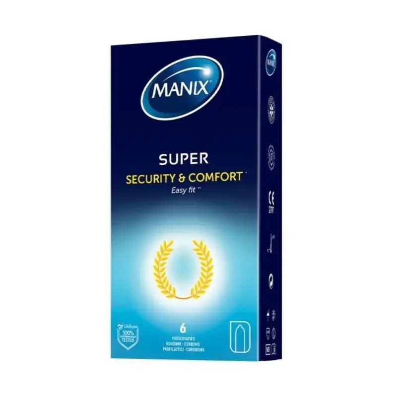 manix-super-6-preservatifs (1) MANIX SUPER SECURITE ET CONFORT 6 PRESERVATIFS – Image 1
