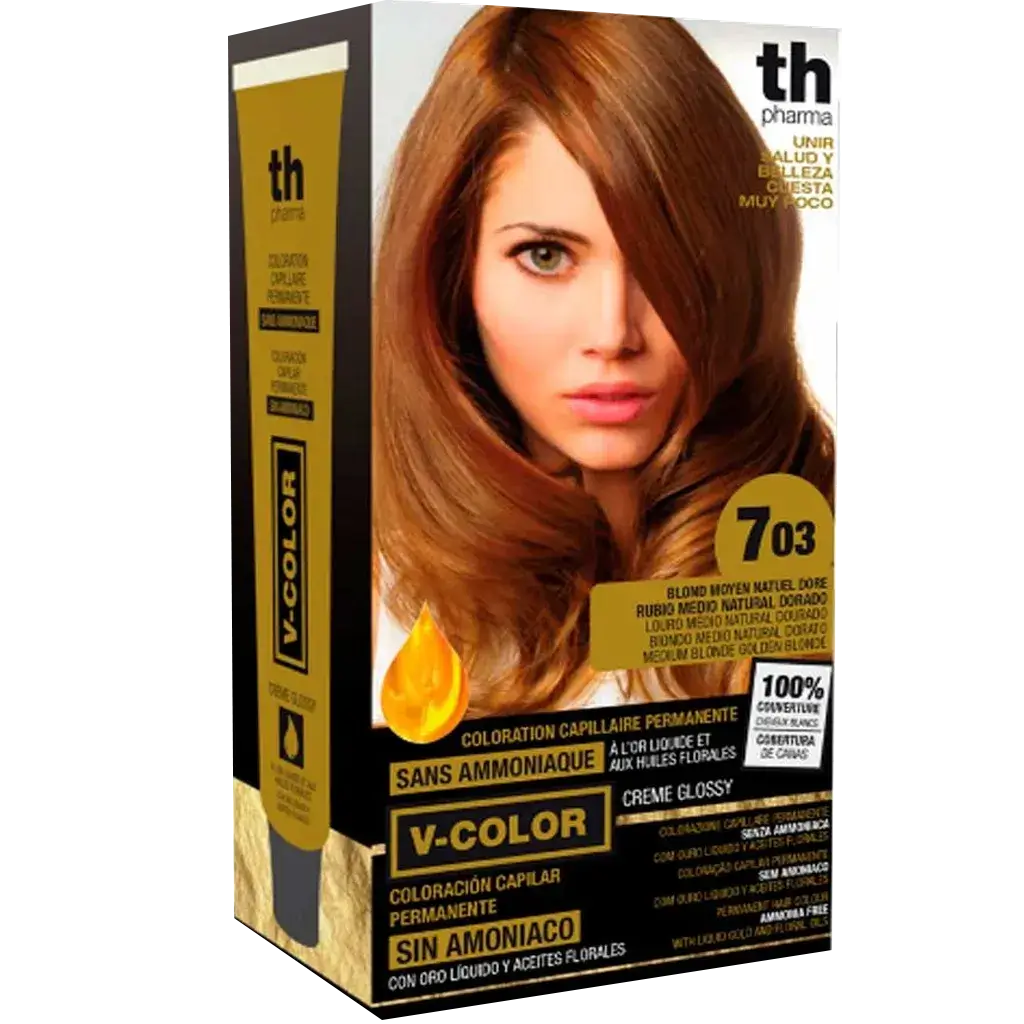 7.03 TH PHARMA V-COLOR N7.03 BLOND MOYEN NATURAL DORE – Image 1