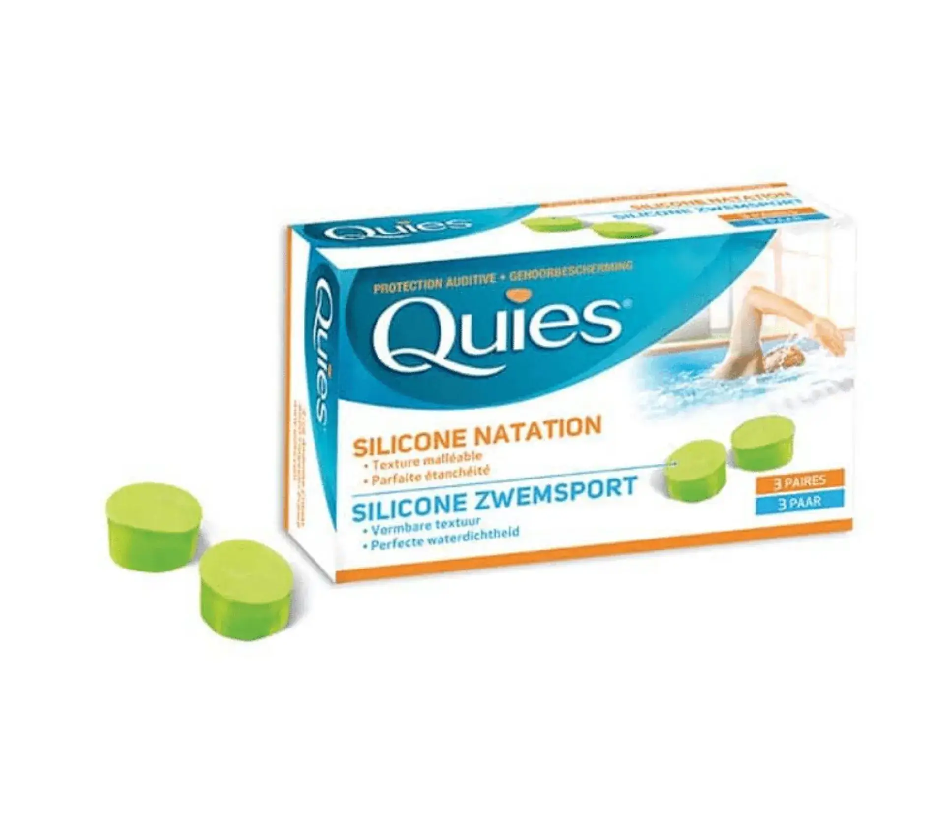 QUIES SILICONE NATATION 3 PAIRES
