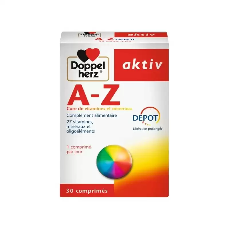 doppelherz-aktiv-a-z-depot-cure-de-vitamines-et-mineraux-30-comprimes Doppelherz aktiv A-Z Multivitamines et Minéraux – Image 1