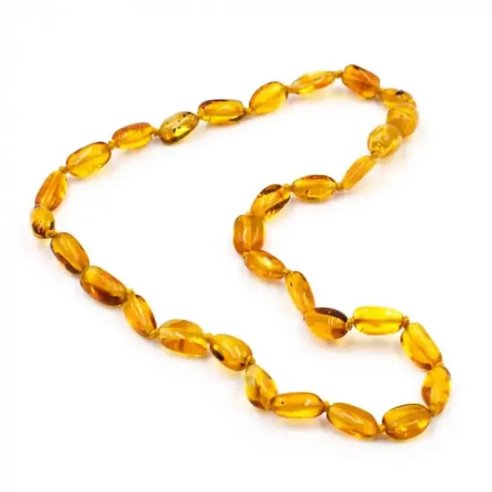 Nildor Collier Ambre Bébé Perles Olivettes A400