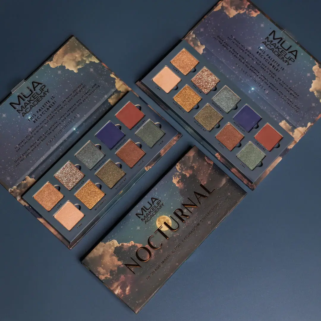 MUA MAKEUP 10 SHADE MATTE FOIL EYESHADOW COLLECTION