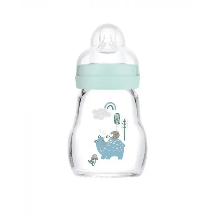 MAM Biberon en verre 170ml Bleu