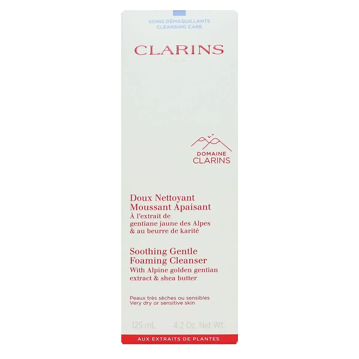 6010cf4906e7f6cf6a59a2e470133f5d2ecfa1f0_visual-3666057216480-0 Clarins Doux nettoyant moussant apaisant peau très sèche 125ml – Image 1