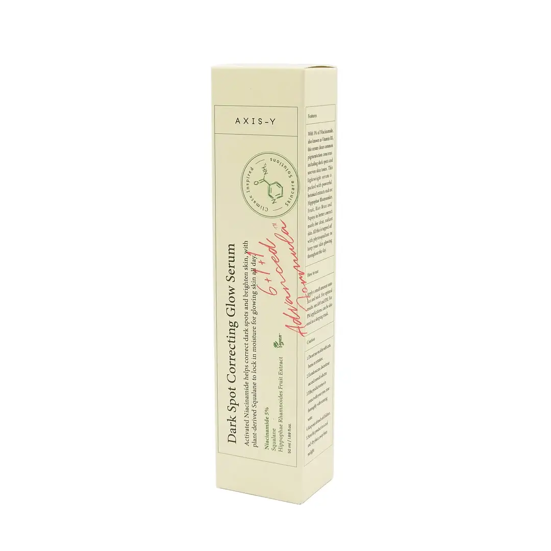 Axis-Y-Dark-Spot-Correcting-Glow-Serum-Box-1x1-1 AXIS Y DARK SPOT CORRECTING GLOW SERUM 50 ML – Image 1