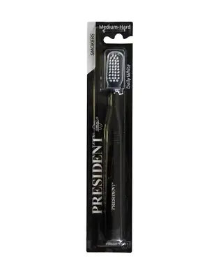 PRESIDENT BROSSE A DENT SMOKERS MEDIUM-HARD