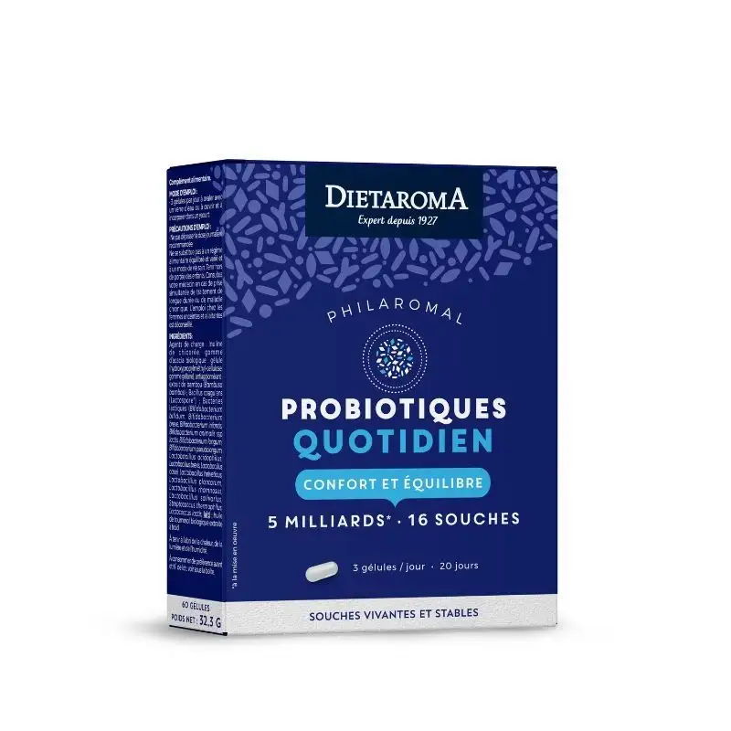 DIETAROMA PHILAROMAL multi équilibre probiotic boite 60 gélules