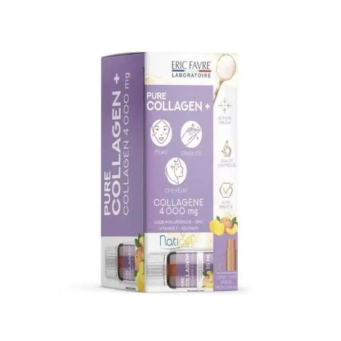 ERIC FAVRE PURE COLLAGEN + 10*15ML PECHE ET CITRON
