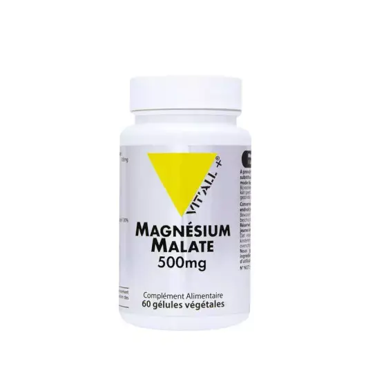 Vitall+ Magnésium Malate 500mg - 60 gélules végétales