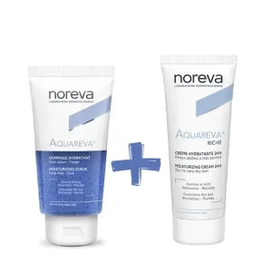 Noreva Aquareva Creme Riche 40ml+ Gommage Hydratant 75ml PACK