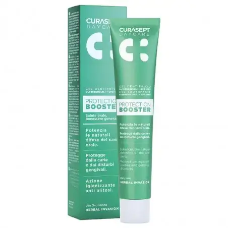 curasept-booster-de-protection-dentifrice-invasion-aux-herbes-75ml CURASEPT BOOSTER DE PROTECTION dentifrice invasion aux herbes | 75ml – Image 1
