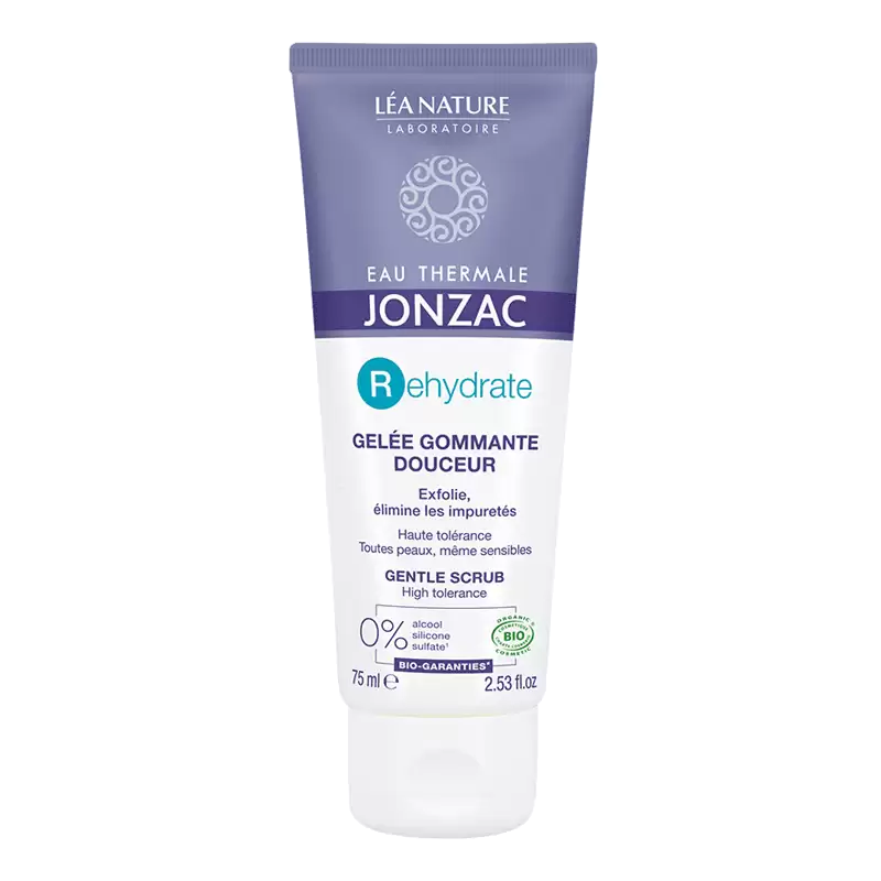 jonzac-rehydrate-gelee-gommante-douceur-bio-75-ml JONZAC REHYDRATE gelée gommante douceur BIO 75 ml – Image 1