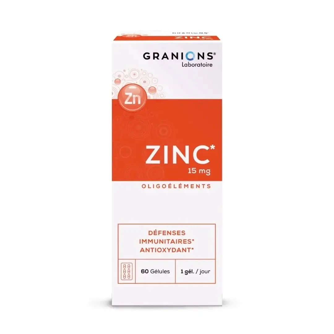 GRANIONS – Zinc 15 mg 60 gélules