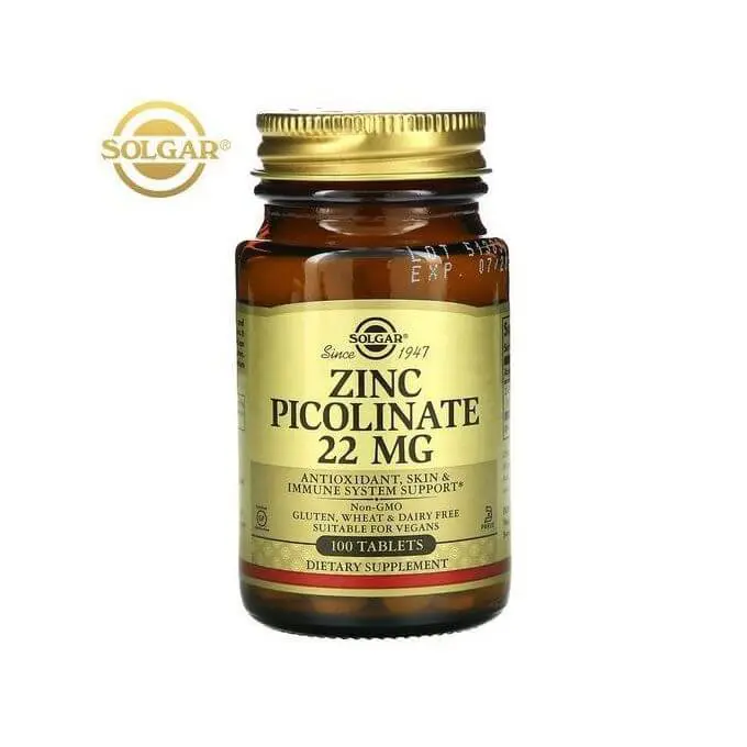 1 (8) SOLGAR Zinc Picolinate 22 mg – Image 1