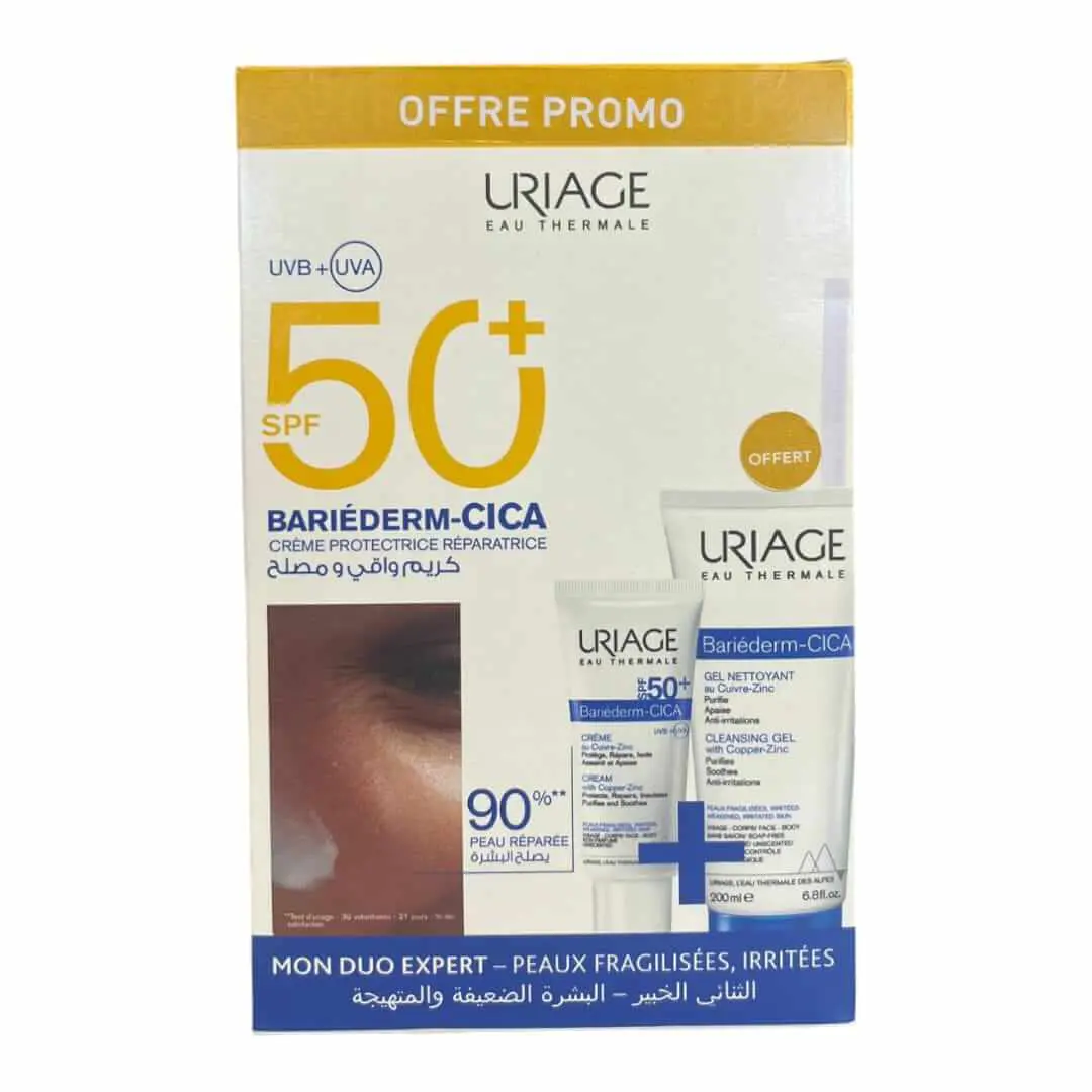18334f2e-7054-4f8e-8c01-309596d01d77 URIAGE COFFRET BARIEDERM CICA SPF50+BARIEDERM CICA GEL 200ML – Image 1