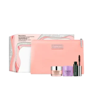 clinique Coffret (mascara/3,5ml + crème contour des yeux/15ml + baume démaquillant/15ml + trousse de toilette/1pcs)