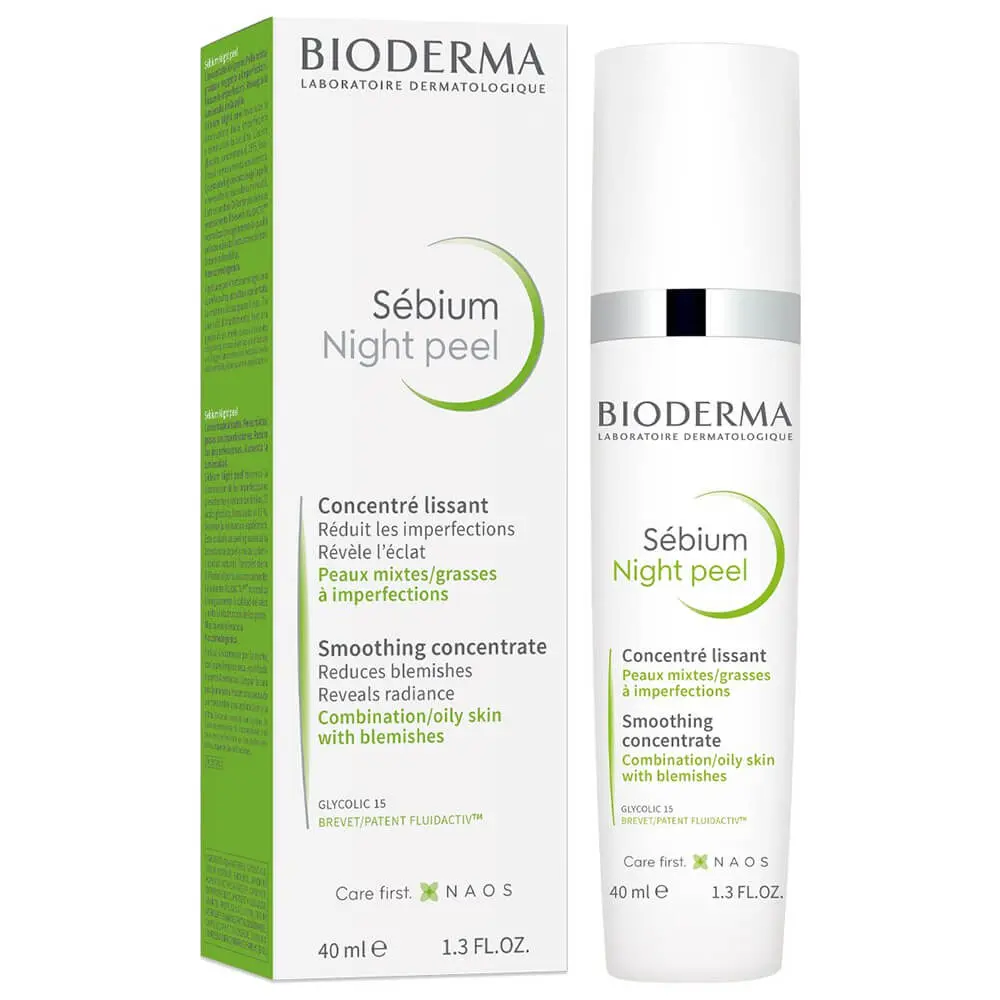 3532 BIODERMA SEBIUM NIGHT PEEL CONCENTRE LISSANT 40ML – Image 1