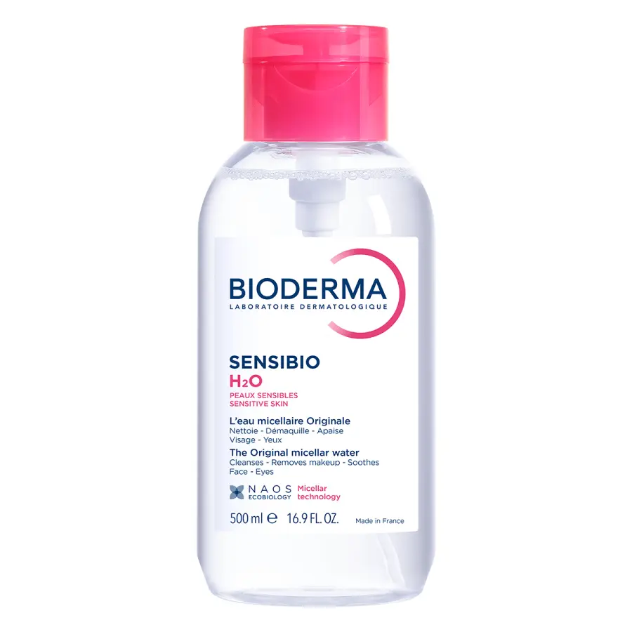 Bioderma Créaline H2O Eau Micellaire Démaquillante Nettoyante avec Pompe Inversée 500ML