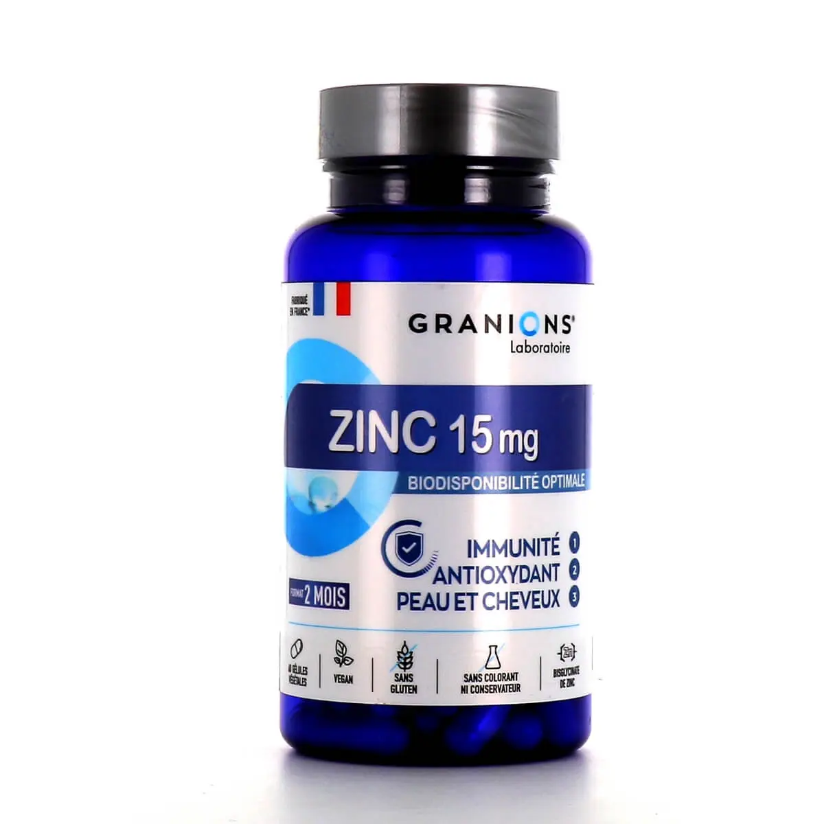 3760155213485-ld-0031-front-60e84cca7a77a GRANIONS PILULIERS Zinc 15mg 60 Gélules – Image 1