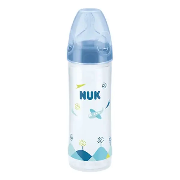 NUK BIBERON NEW CLASSIC FIRST CHOICE INCASSABLE BLUE 250 ML (6-18M)