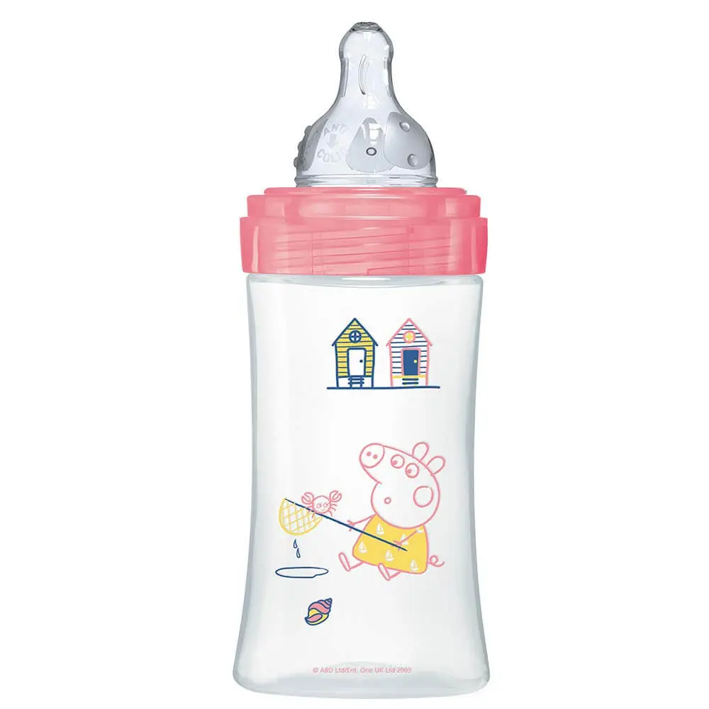 515HPAbhpWL dodie Initiation+ Biberon Anti-Colique Peppa Tétine Ronde 3 Vitesses Débit 2 0-6 Mois 270 ml – Image 1
