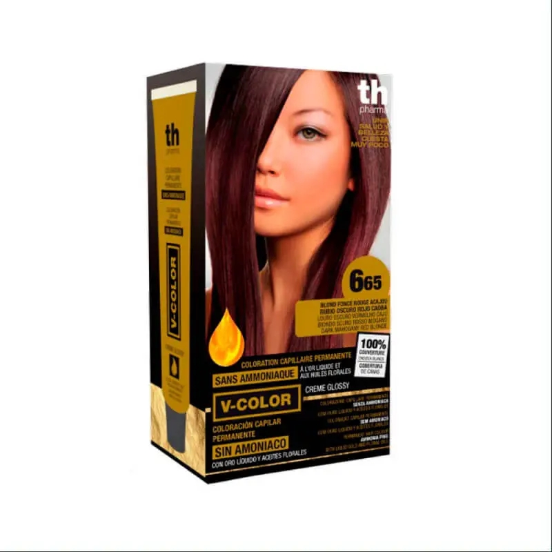 6.65 TH PHARMA V-COLOR N6.65 BLOND FONCE ROUGE ACAJOU – Image 1