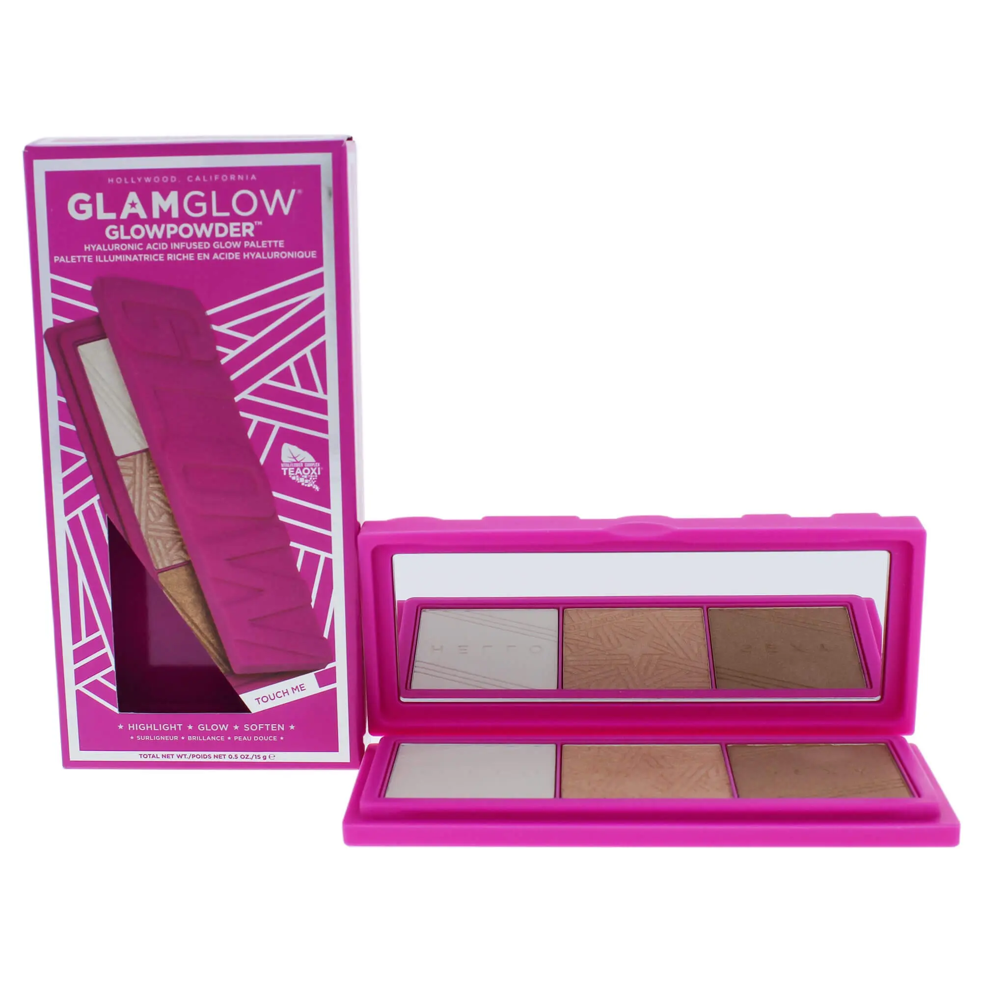 889809003760 Glamglow Glowpowder Palette de surligneurs éclatants infusés d'acide hyaluronique – Image 1