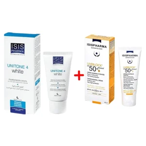ISISPHARMA PACK UNITONE 4 WHITE CREME 30 ML + UVEBLOCK SPF 50+ MINERAL TEINTE 40 ML