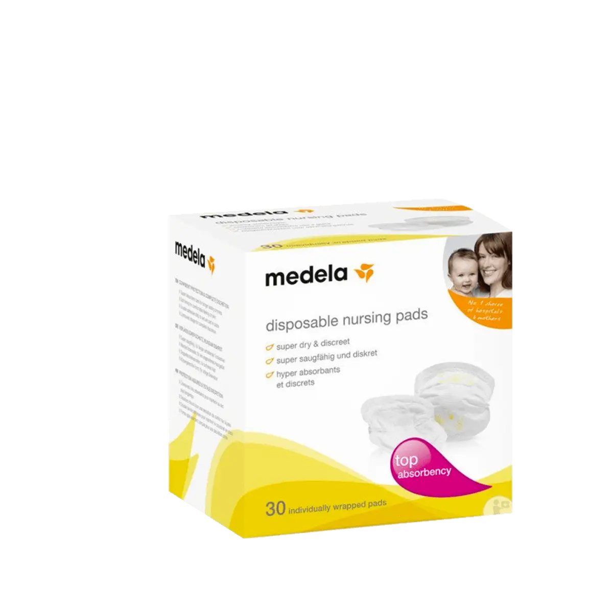 Coussinet-d’allaitement-jetable-30pcs-–-Medela- Medela Coussinets D'Allaitement Jetables 30 Pièces – Image 1