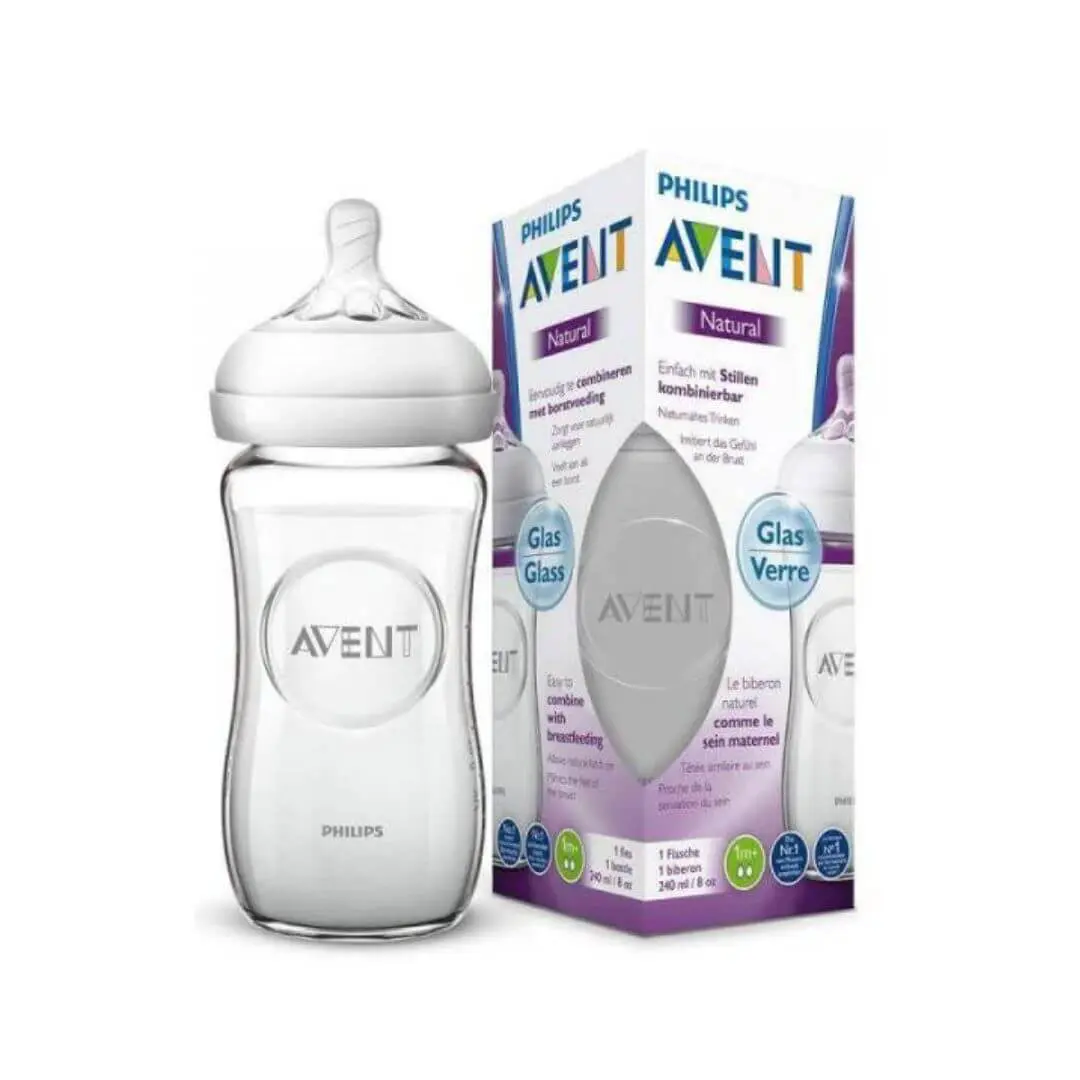 xr:d:DAF8wKkgJKI:504,j:3473820088778049205,t:24021615 AVENT NATURAL BIBERON 1M+ EN VERRE 240ML – Image 1