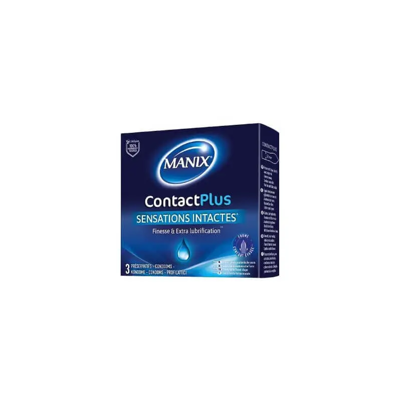 G MANIX CONTACT PLUS SENSATIONS INTACTES 3 PRESERVATIFS – Image 1