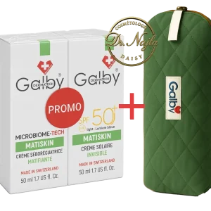 Pack Promo Galby Matiskin – Crème Matifiante + Crème Solaire SPF 50+ avec Trousse Offerte