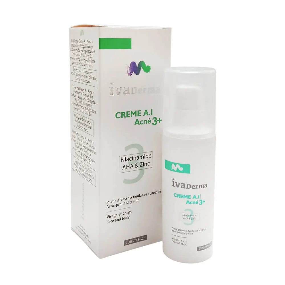 IVADERMA-CREME-AI-ACNE IVADERMA CREME AI ACNE 3+ 30mL – Image 1