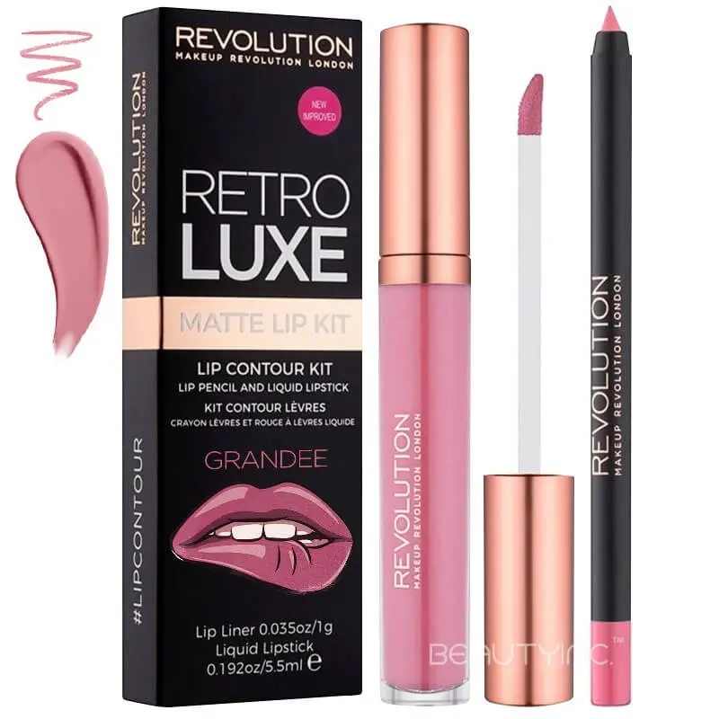 Makeup-Revolution-Retro-Luxe-Matte-Lip-Kit-Grandee REVOLUTION Retro Luxe Kits Matte Grandee – Image 1