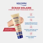 NEW DERM ÉCRAN SOLAIRE FOND DE TEINT PRINCESSE SPF50+ – Image 2