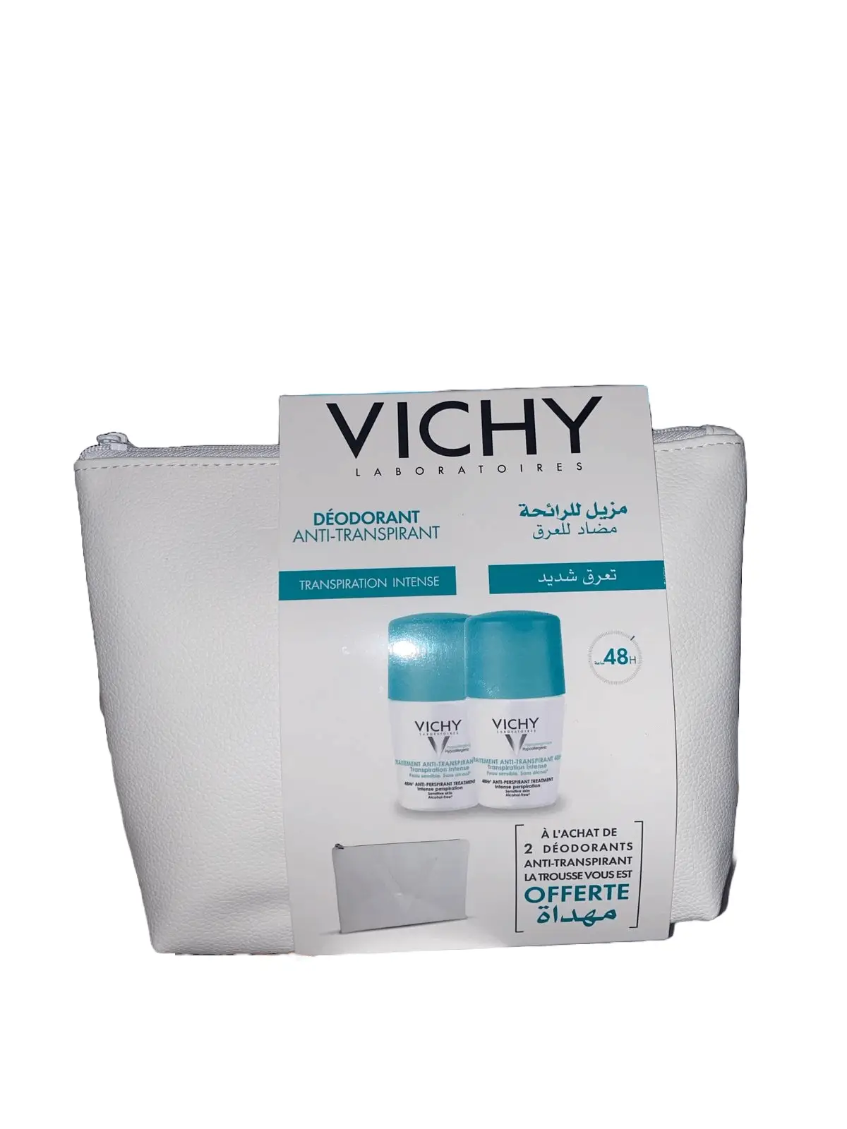 Remove background project (2) VICHY PACK DEODORANT ANTI-TRANSPIRANT 125ML*2 + TROUSSE OFFERTE – Image 1