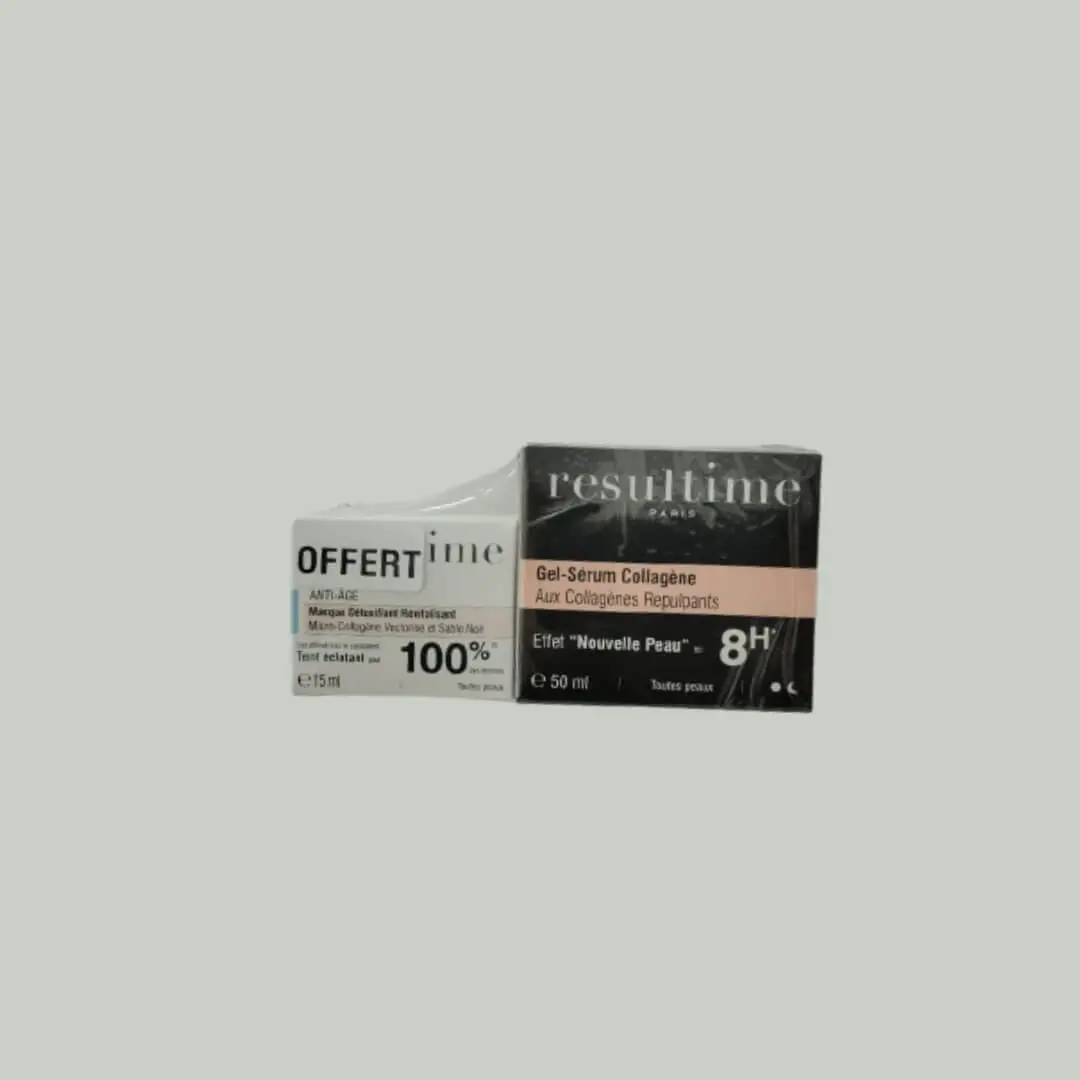 WhatsApp Image 2023-10-08 at 15.55.40 RESULTIME GEL SERUM COLLAGENE 50ML + RESULTIME MASQUE DETOXIFIANT REVITALISANT 15ML – Image 1