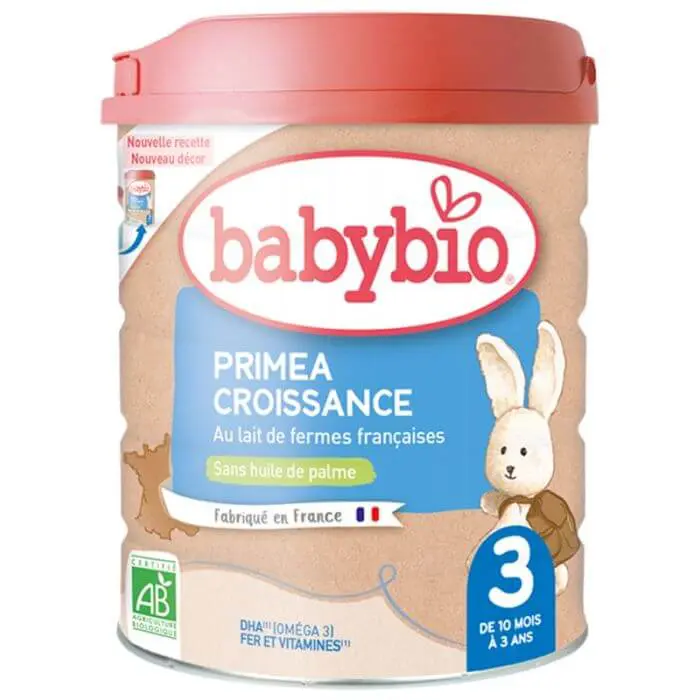 babybio-primea-croissance-p54781 Babybio Primea Croissance 3 au Lait de Vache Français de 10 Mois à 3 Ans Bio 800 g – Image 1