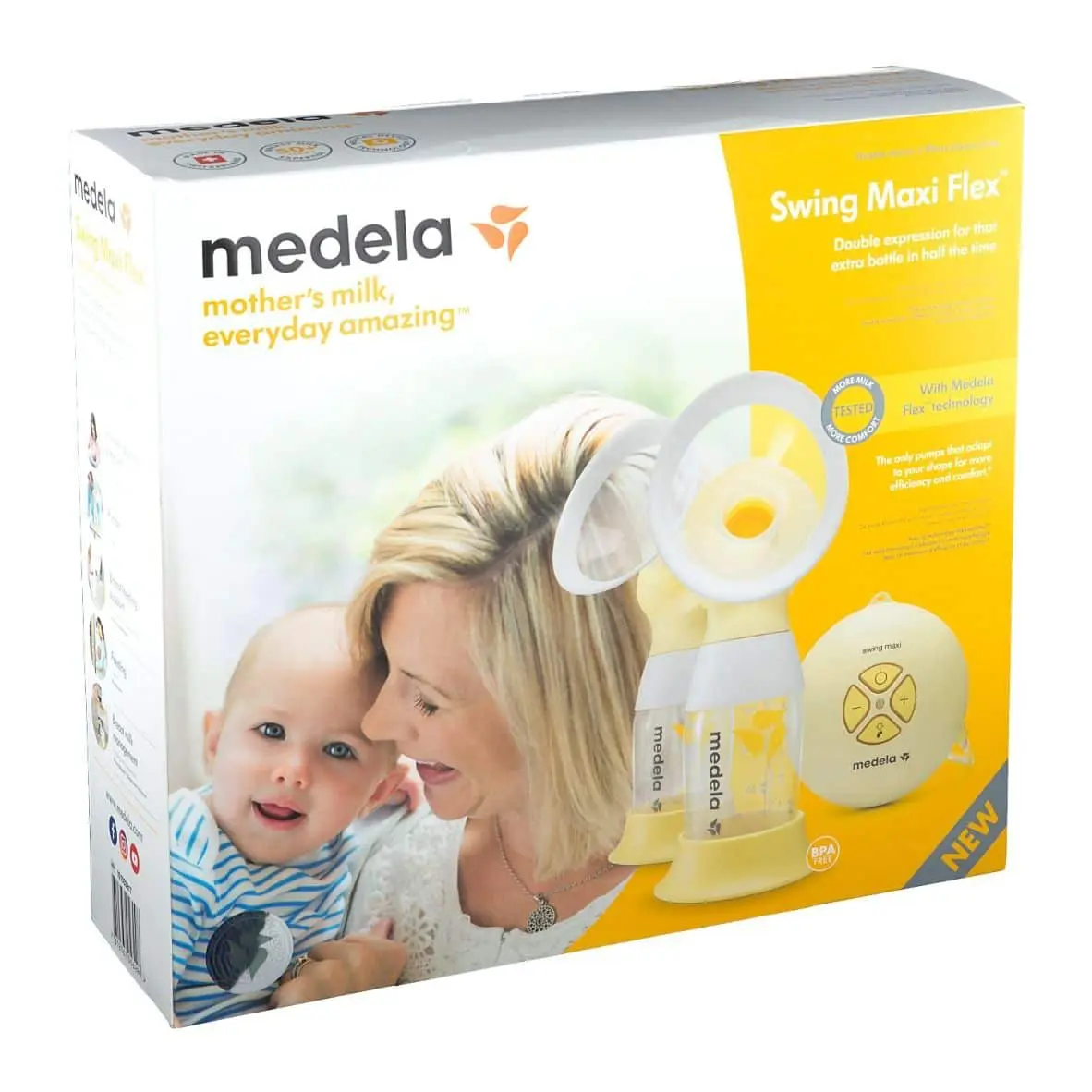 bebemaman-medela-tire-lait-electrique-swing-maxi-flex-double-pompe-3 MEDELA TIRE LAIT ELICTRIQUE SIMPLE SWING FLEX DOUBLE POMPAGES – Image 1