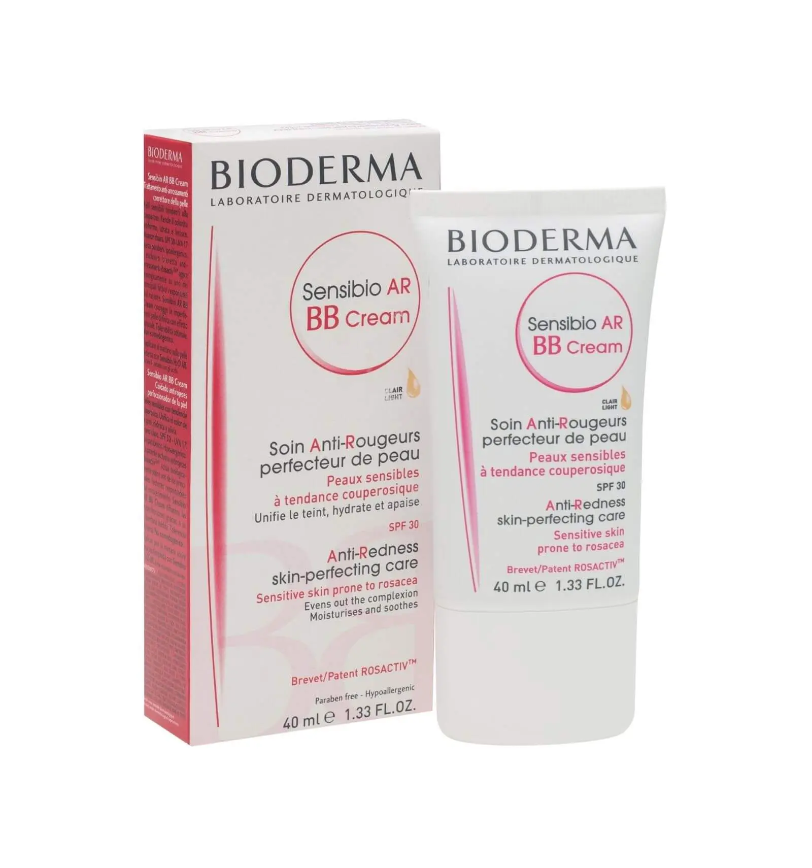 bioderma-sensibio-ar-bb-cream-clair-soin-anti-rougeurs-spf30-perfecteur-de-peau-40-ml BIODERMA SENSIBIO AR BB CREAM SPF30 SOIN ANTI-ROUGEURS PERFECTEUR DE PEAU 40ML – Image 1