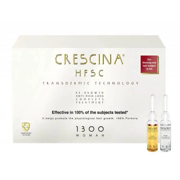 crescina-hfsc-transdermic-complete-treatment-1300-woman-1010 CRESCINA HFSC TRANSDERMIC COMPLETE TREATMENT 1300 WOMAN 10+10*3.5ML MA00821 – Image 1