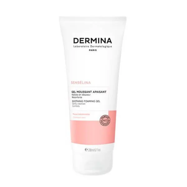 dermina-gel-moussant-senselina DERMINA SENSELINA GEL MOUSSANT APAISANT 200 ML – Image 1