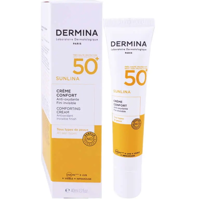 dermina-sunlina-creme-confort DERMINA SUNLINA ECRAN CREME CONFORT 40ML – Image 1