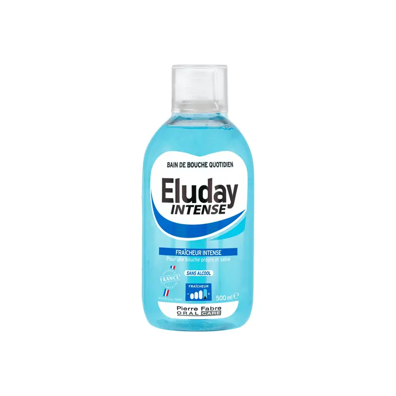 eluday-intense-bain-de-bouche-fraicheur-500ml Eluday Intense bain de bouche fraîcheur 500ml – Image 1