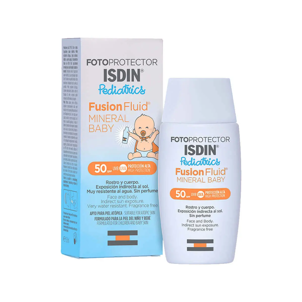 es_thumbnails_22_jul_mineral_baby_0 ISDIN FOTOPROTECTOR PEDIATRICS FUSION FLUID MINERAL BABY SPF50+ 50ML – Image 1