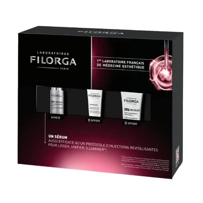 FILORGA COFFRET NCEF REVITALIZE SERUM 30 ML+REVITALIZE CREME 15ML+OPTIM EYES 4ML OFFERT