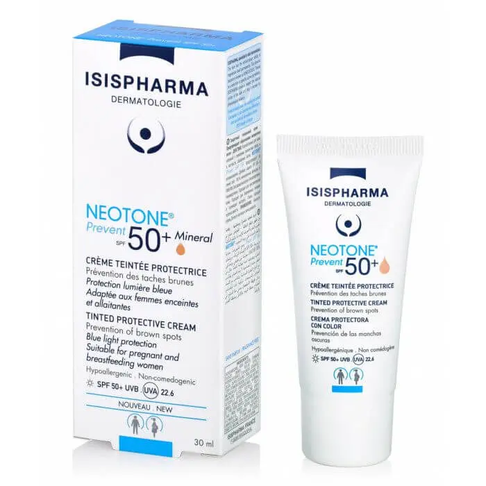 isispharma-neotone-prevent-spf-50-light-30-ml ISISPHARMA NEOTONE PREVENT SPF 50+ mineral teintée 30 ML – Image 1