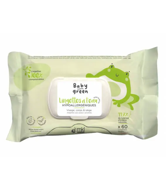 lingettes-a-l-eau Baby Green Lingettes à l'Eau Bio 56 lingettes – Image 1