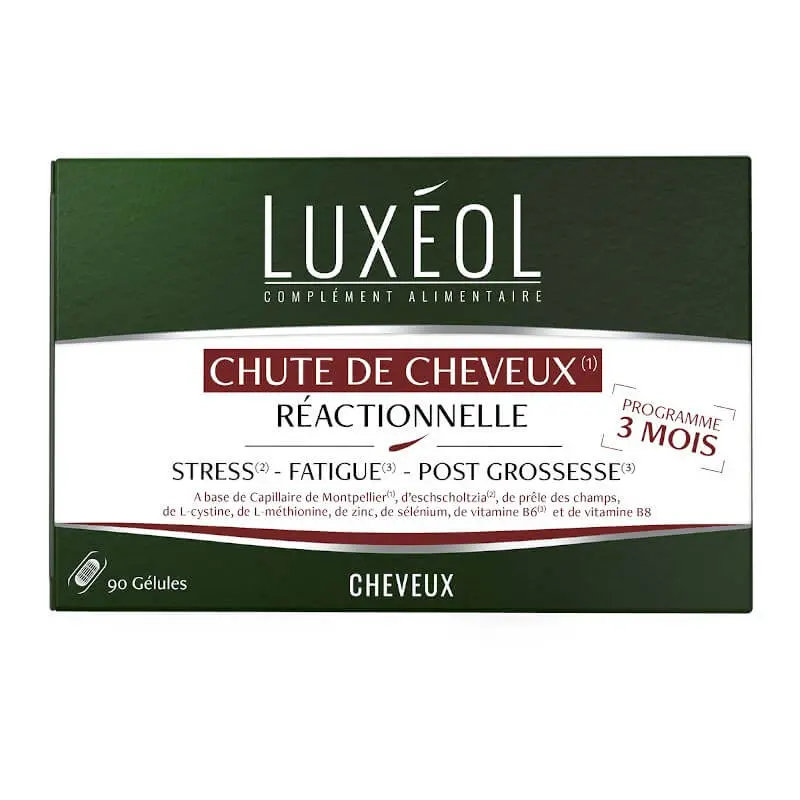LUXEOL CHEVEUX Chute de Cheveux Réactionnelle 90 Gélules