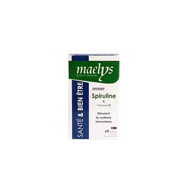 MAELYS SPIRULINE AVEC VIT C 60 GELULES